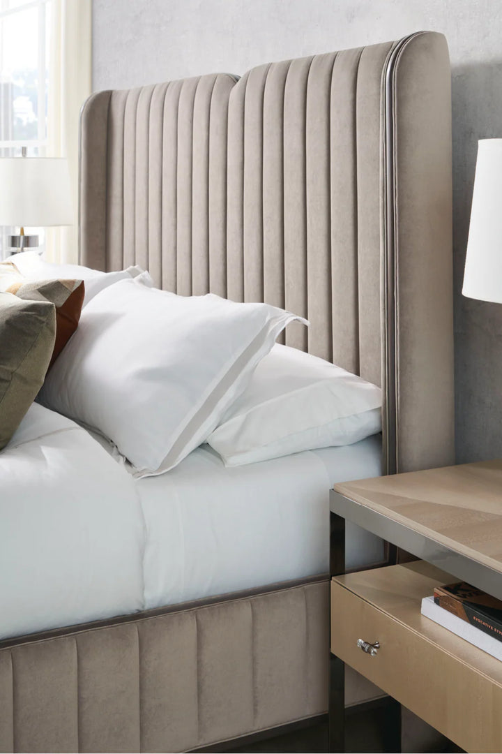 Channel Tufted Velvet Bed