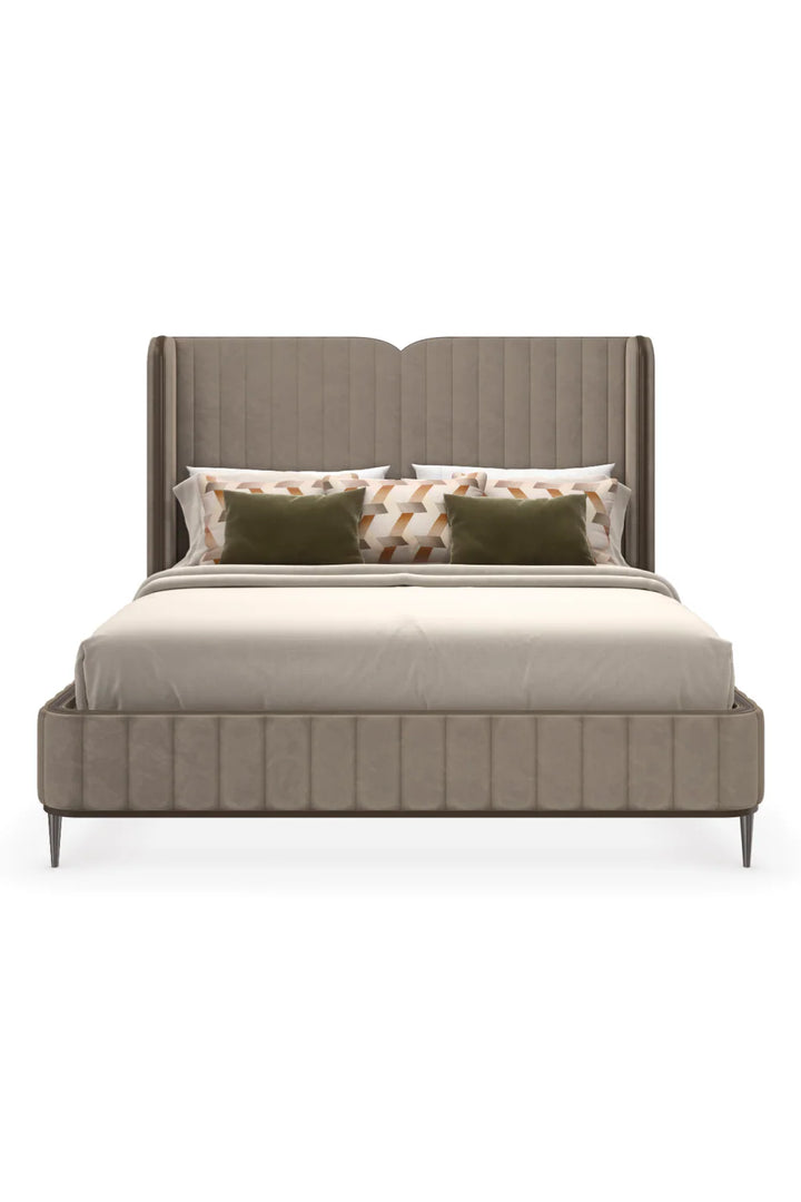 Channel Tufted Velvet Bed
