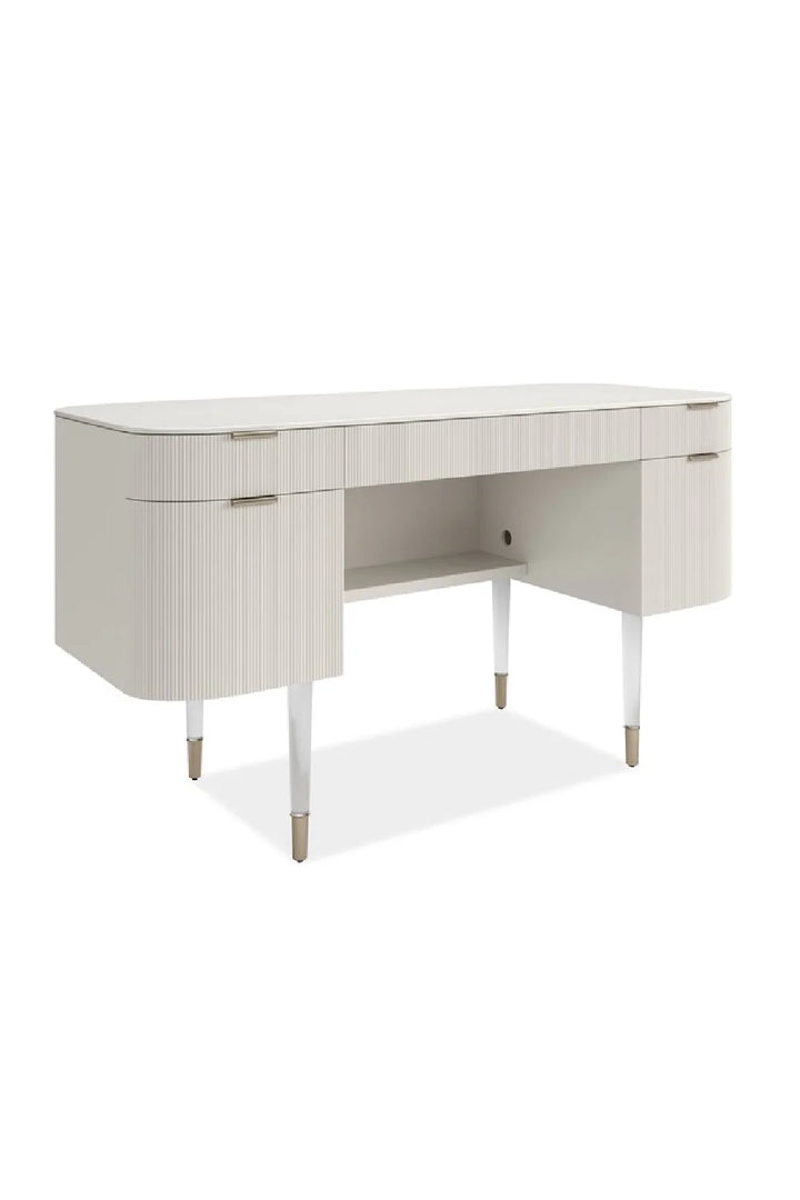 Ridged 2-Drawer Desk