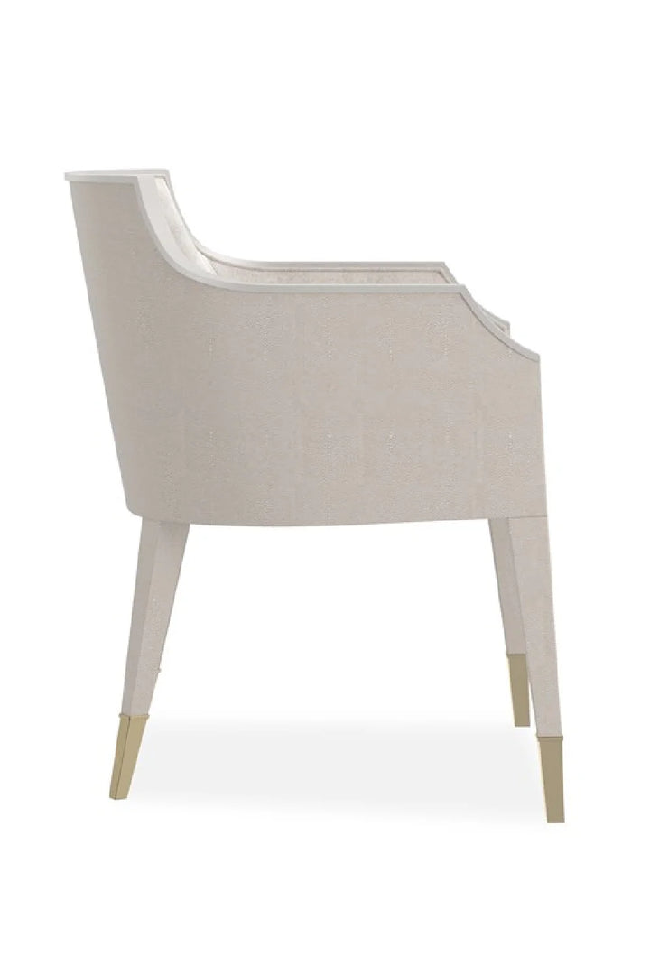 Ivory Shagreen Lounge Armchair