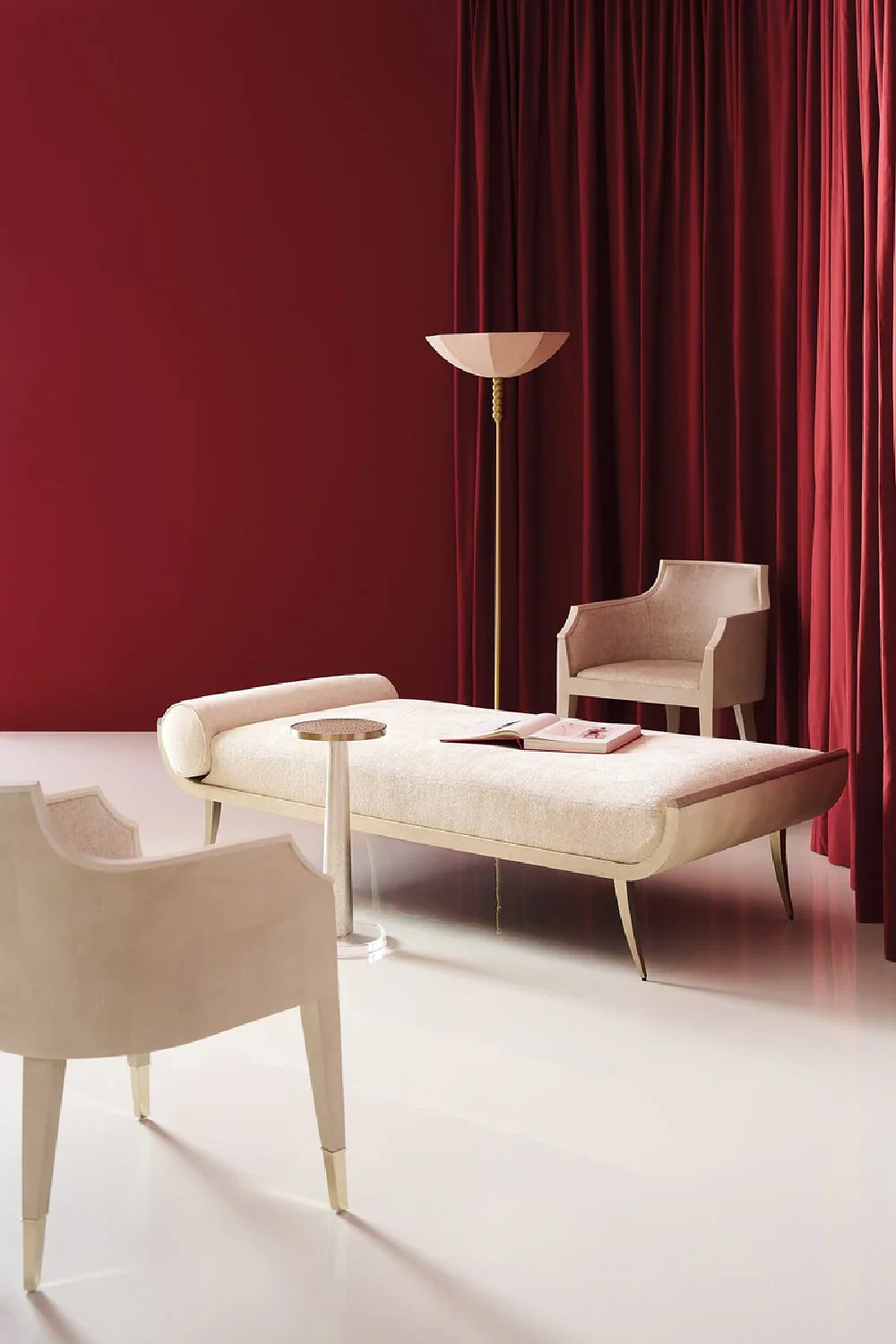 Ivory Shagreen Lounge Armchair