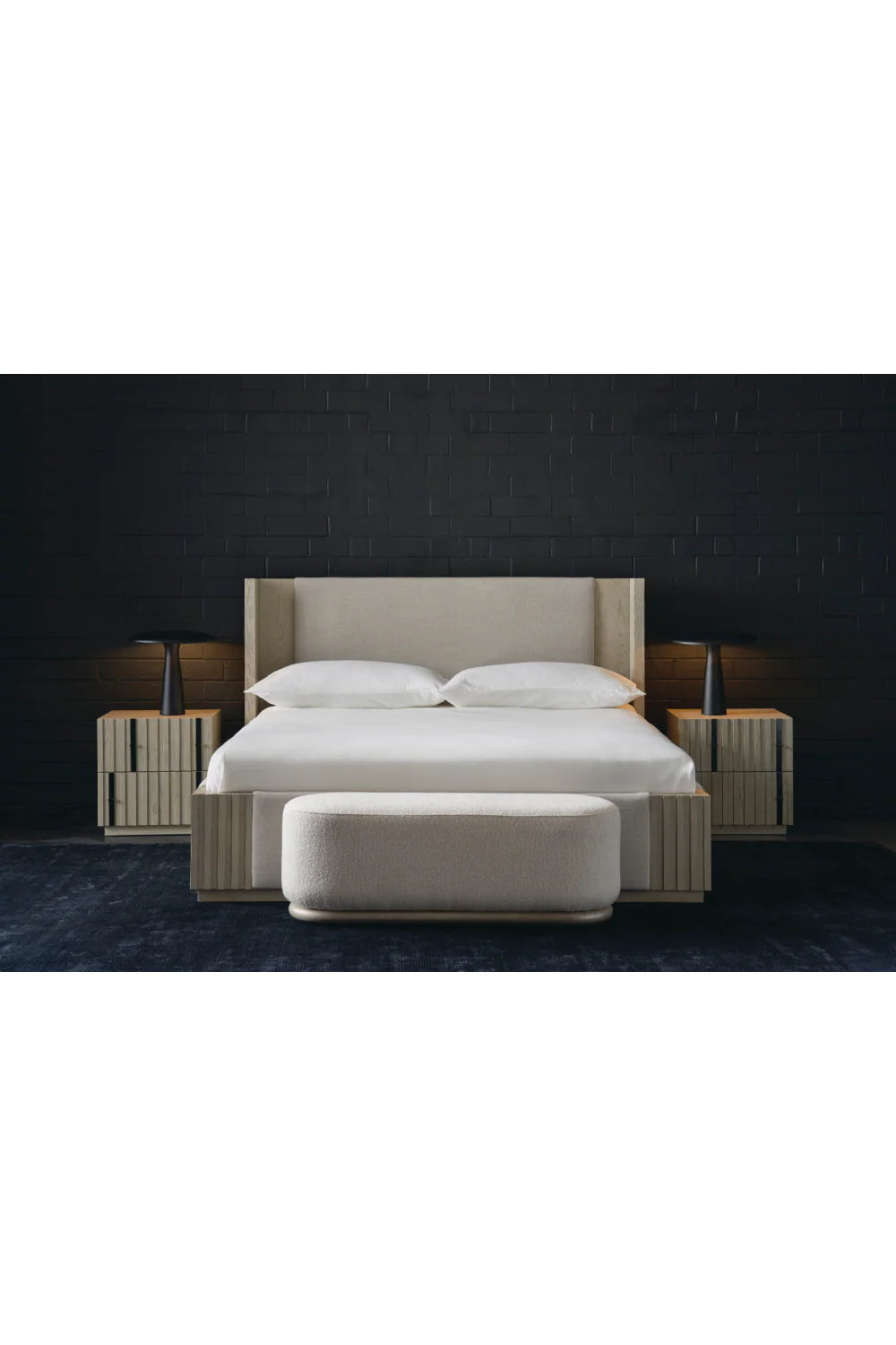 Taupe Linen Bed
