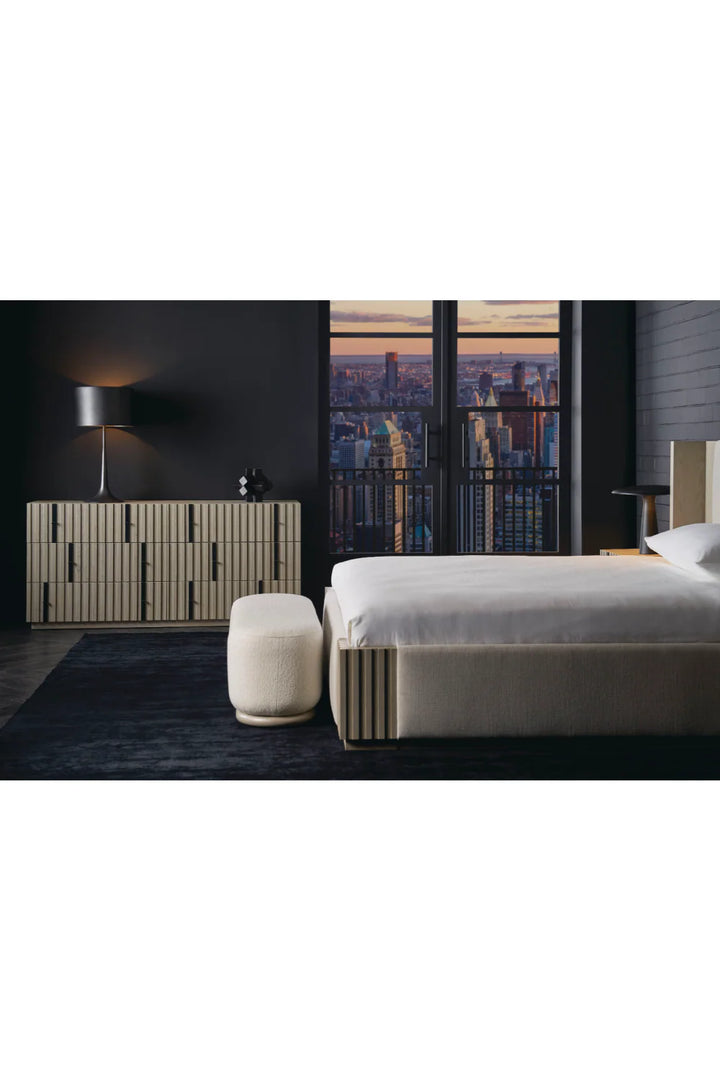 Taupe Linen Bed
