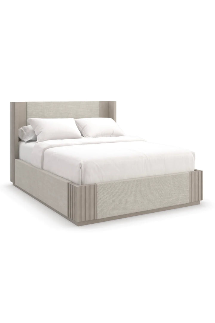 Taupe Linen Bed