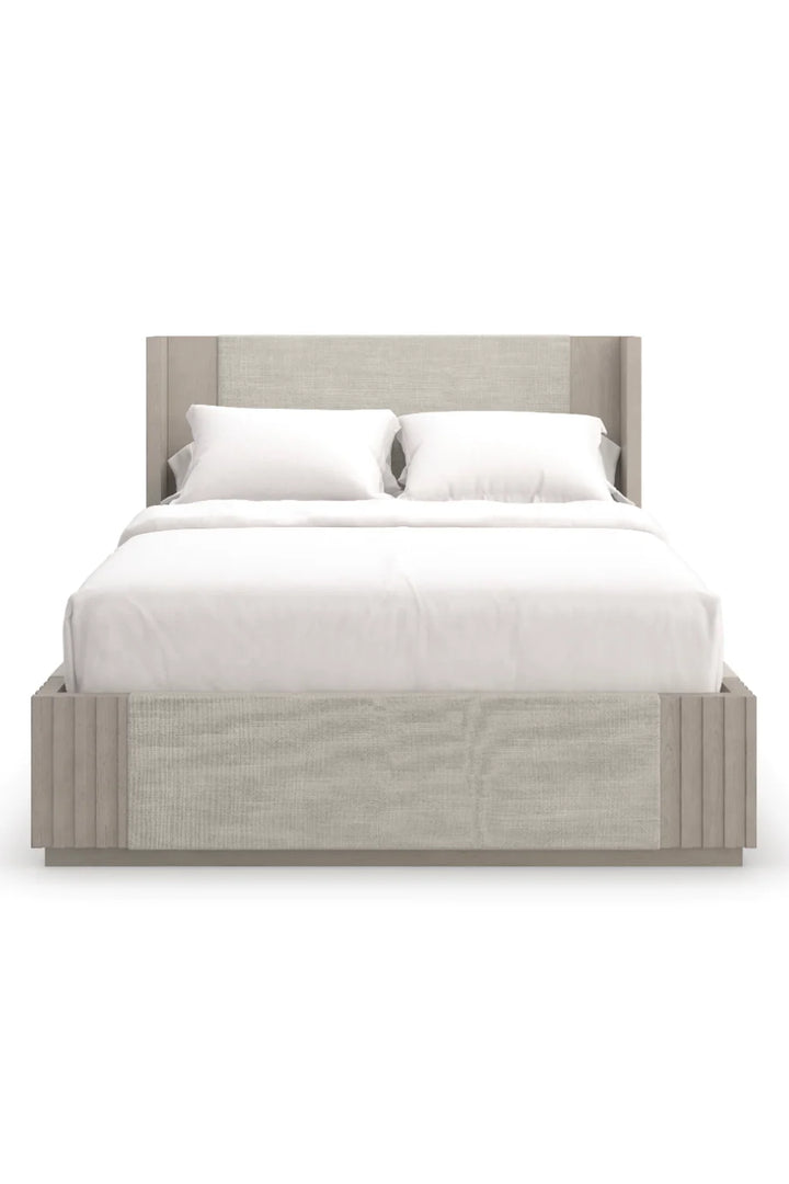 Taupe Linen Bed