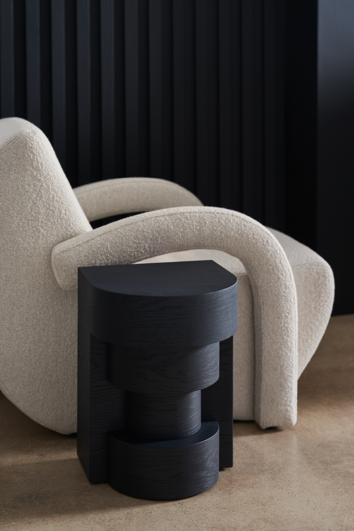 White Bouclé Accent Chair