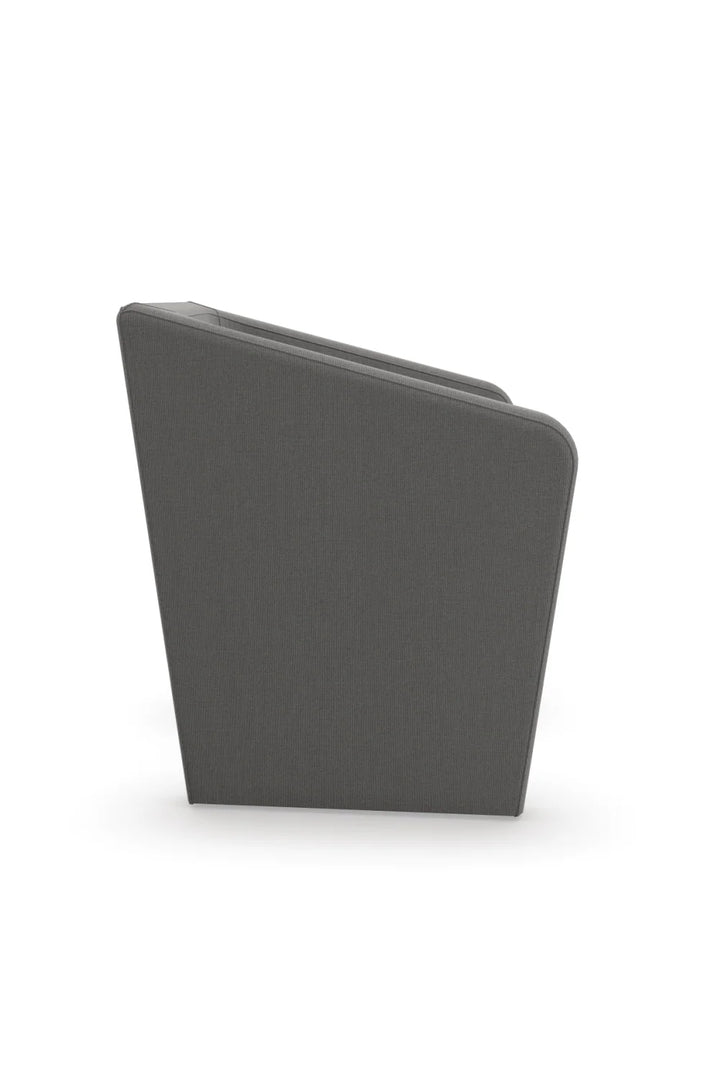 Gray Linen Occasional Chair