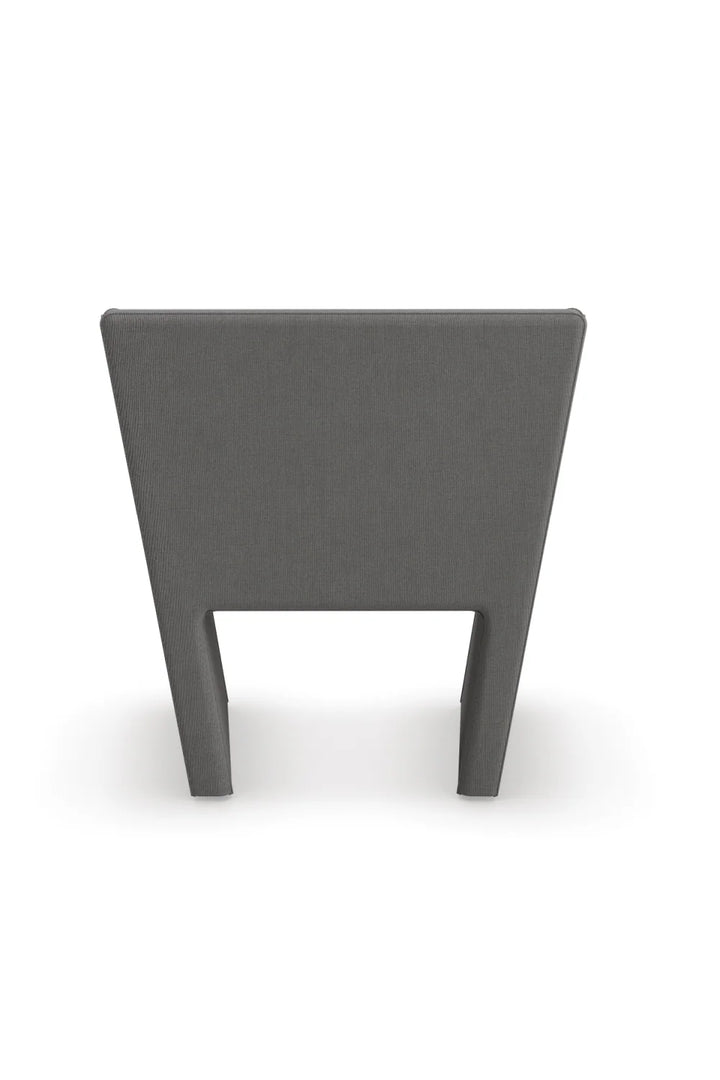 Gray Linen Occasional Chair