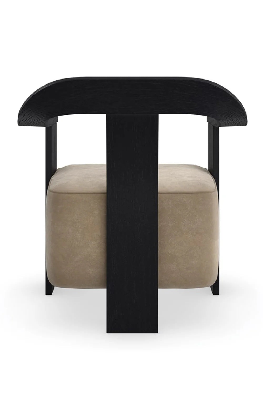 Brown Suede Seat Accent Chair