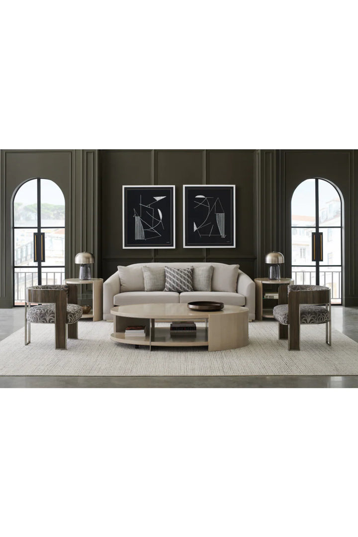 Curved Modern Accent Chair