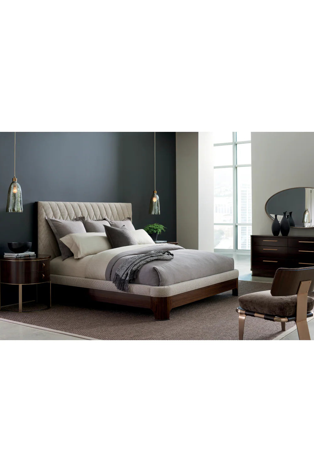 Neutral-Toned Quilted Bed