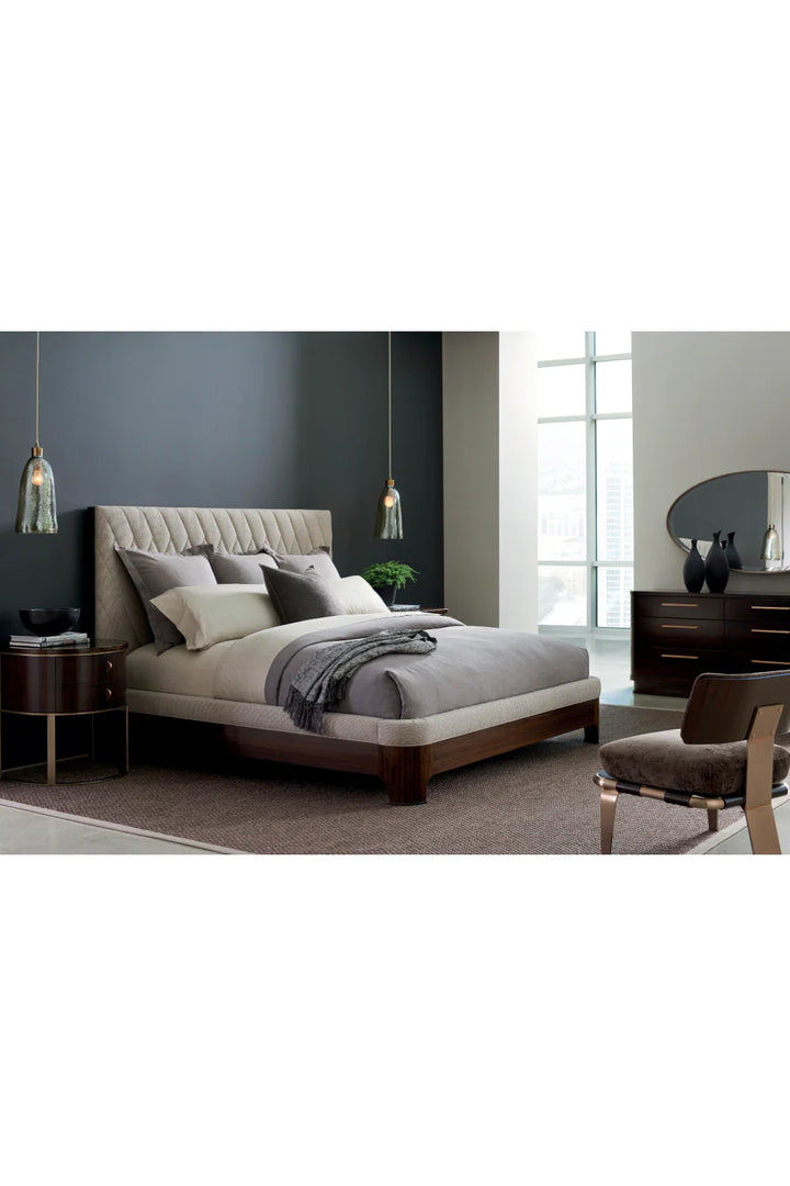 Neutral-Toned Quilted Bed