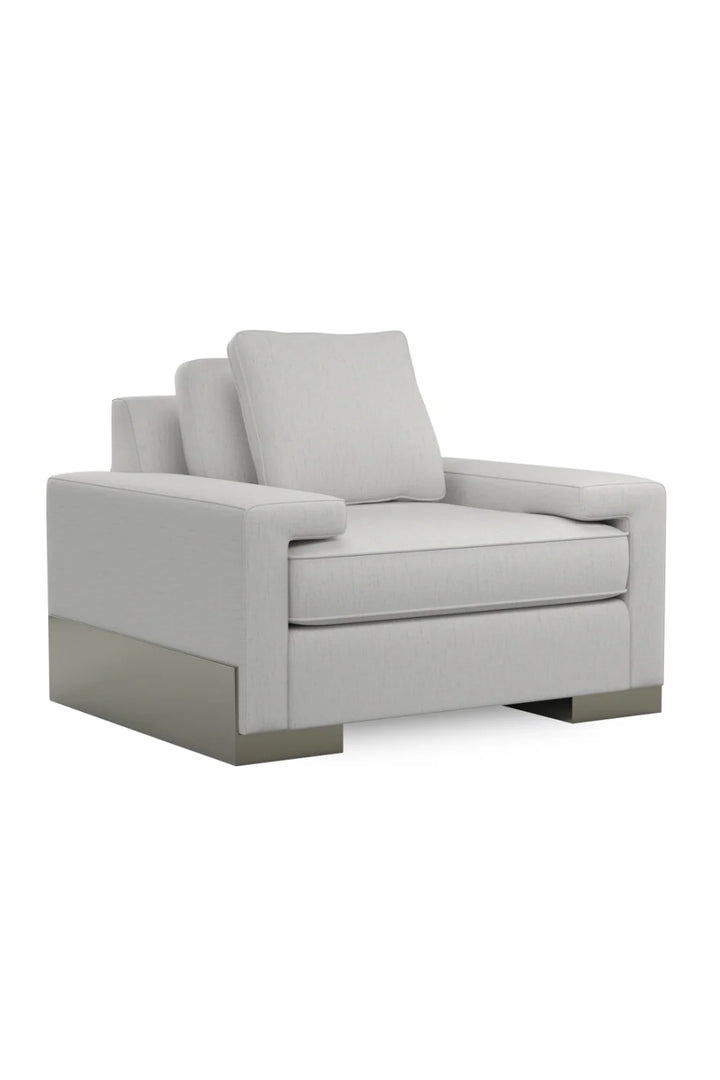 Gray Shelf-Arm Lounge Chair