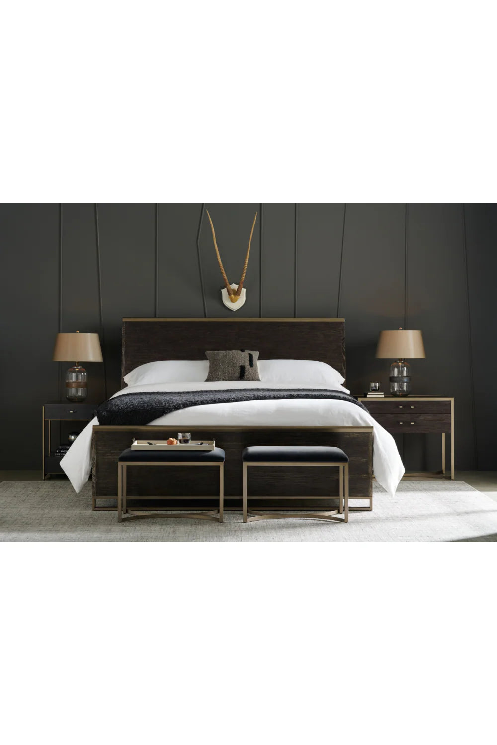 Cerused Oak Bed