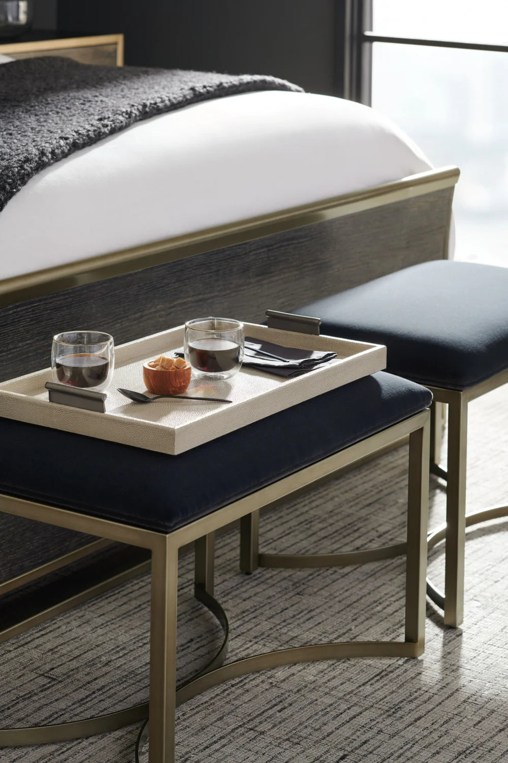 Cerused Oak Bed