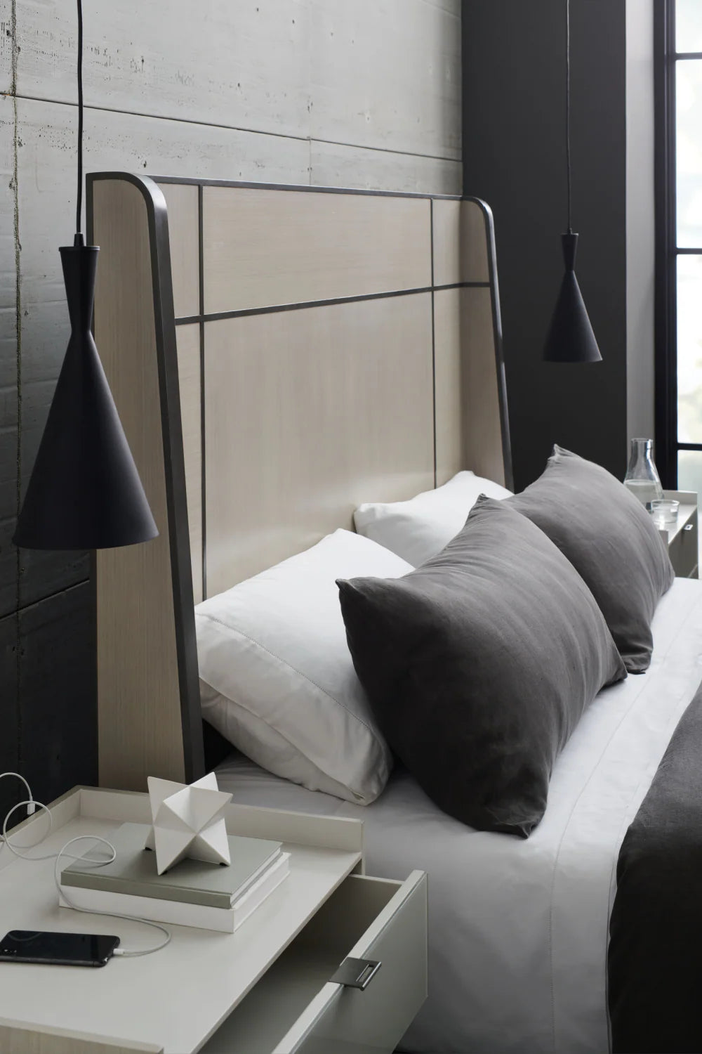 Taupe Modern Bed