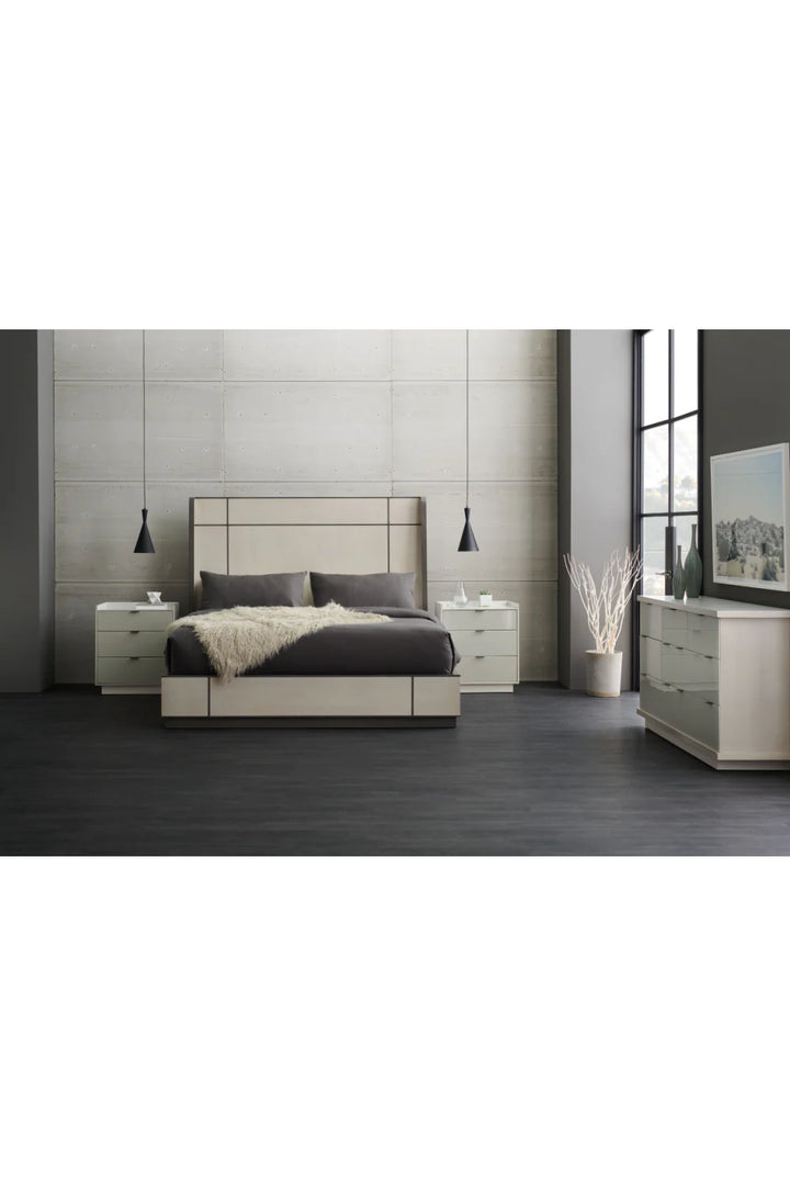 Taupe Modern Bed