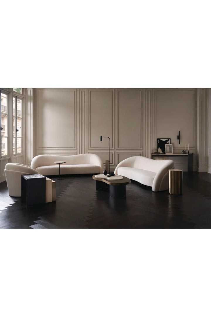 Cream Travertine Modern Desk