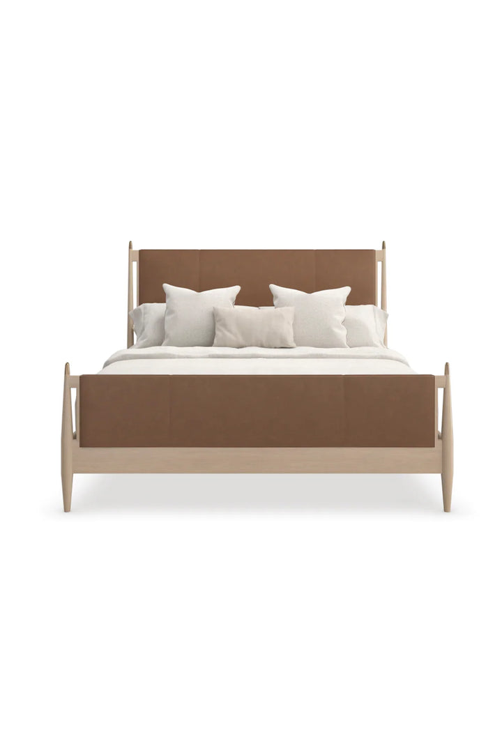 Brown Leather Bed