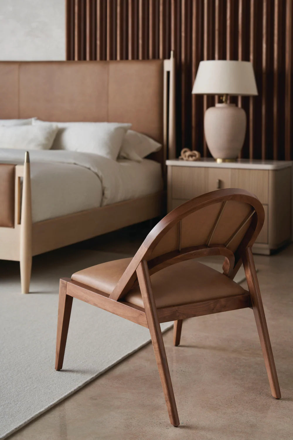 Brown Leather Bed