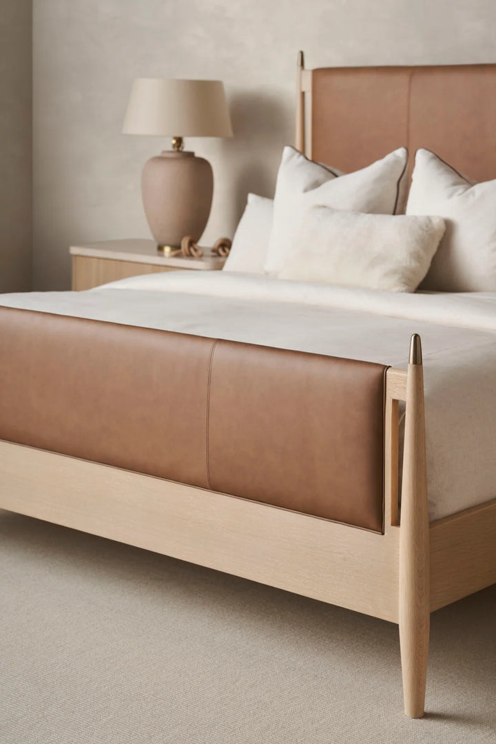 Brown Leather Bed