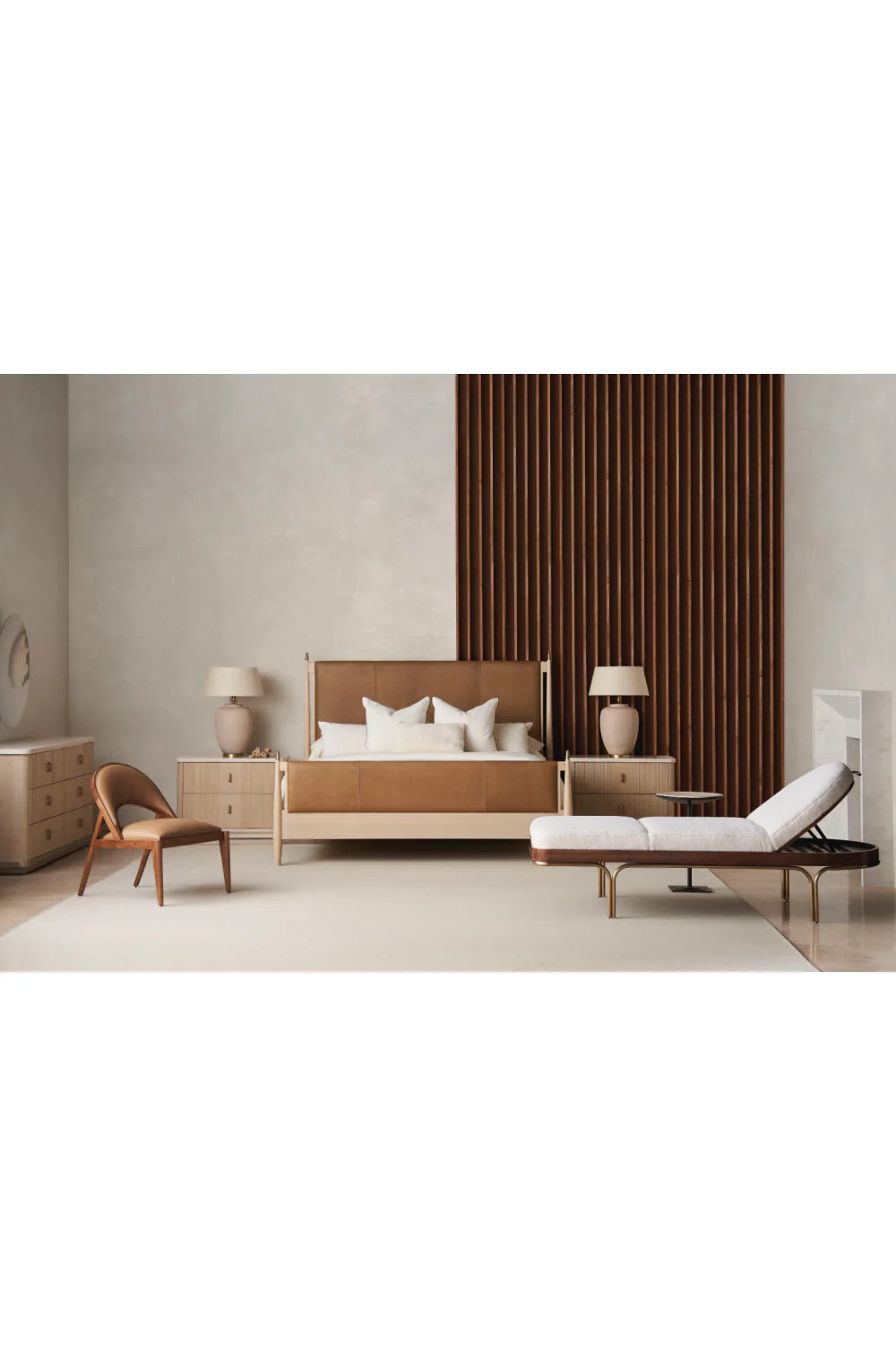 Brown Leather Bed