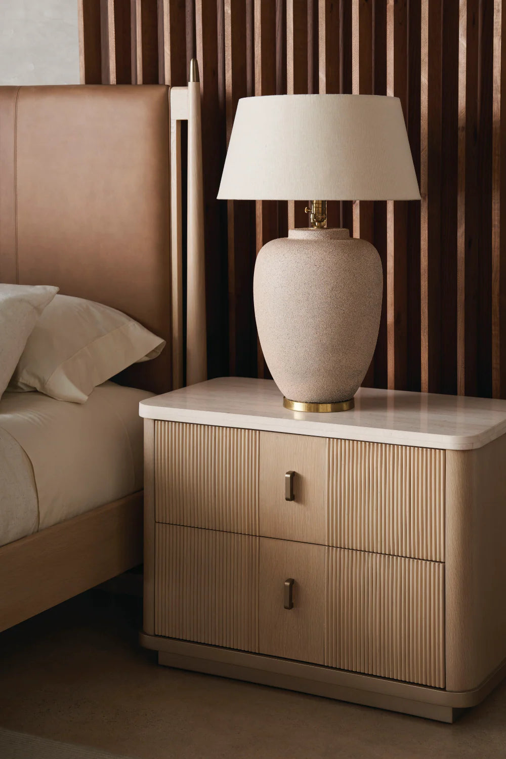 Brown Leather Bed