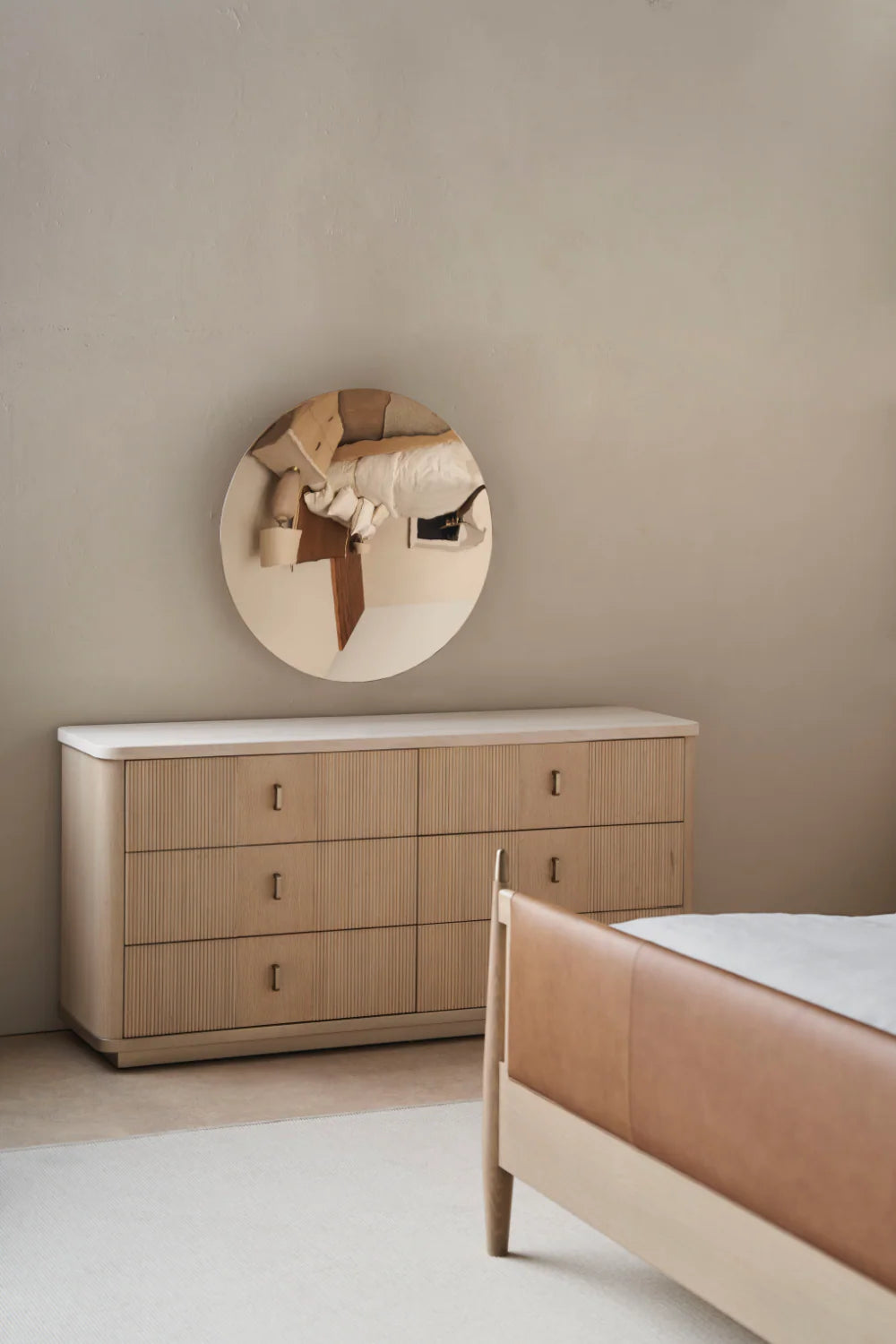 Brown Leather Bed