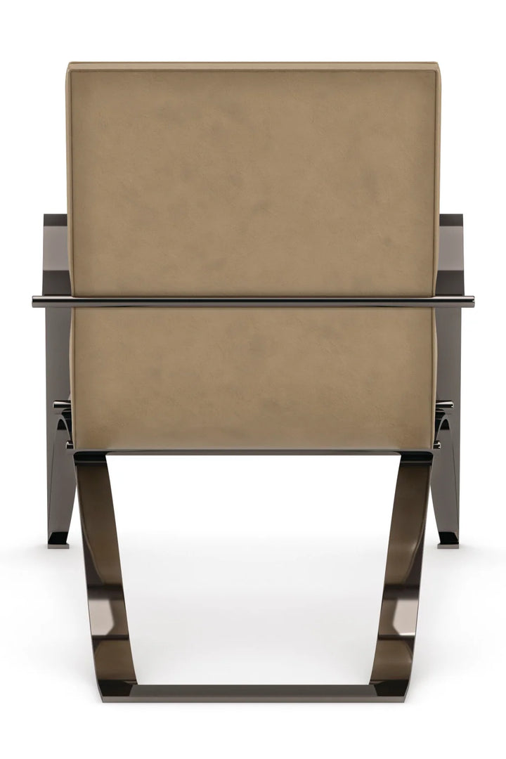 Light Brown Leather Lounge Chair