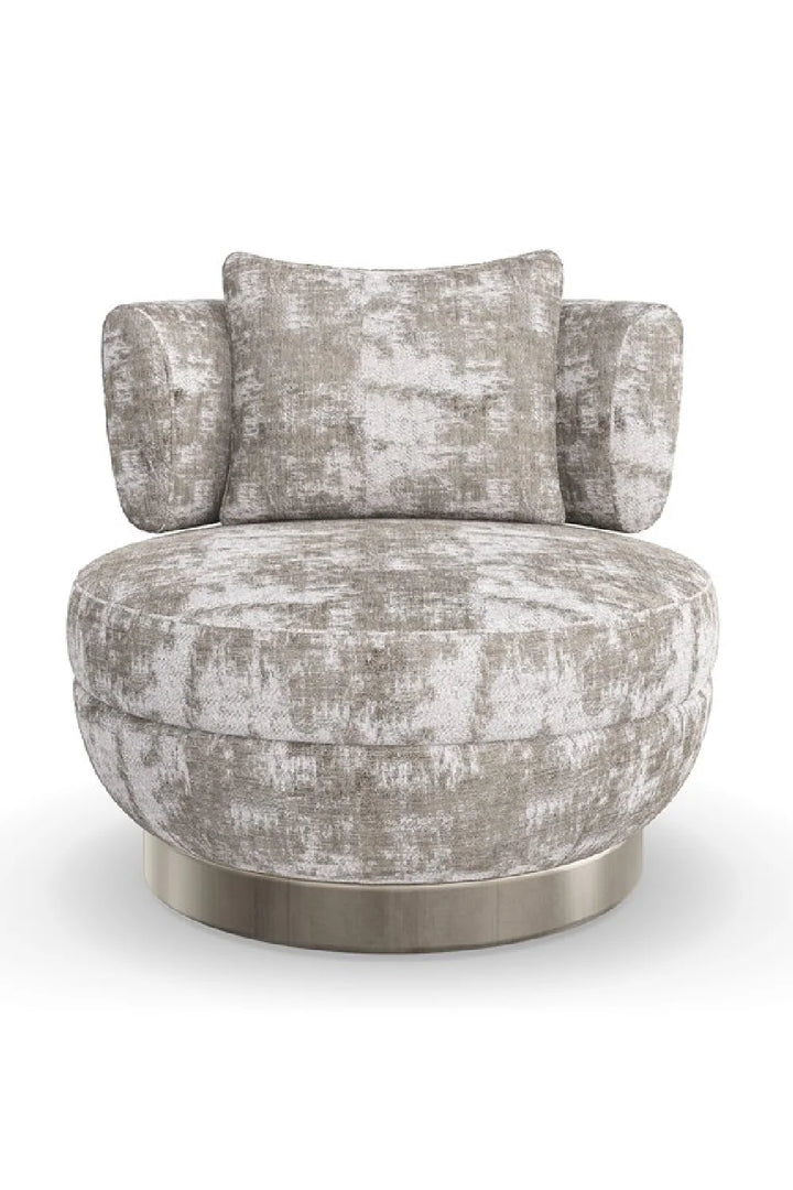 Chenille Swivel Lounge Chair