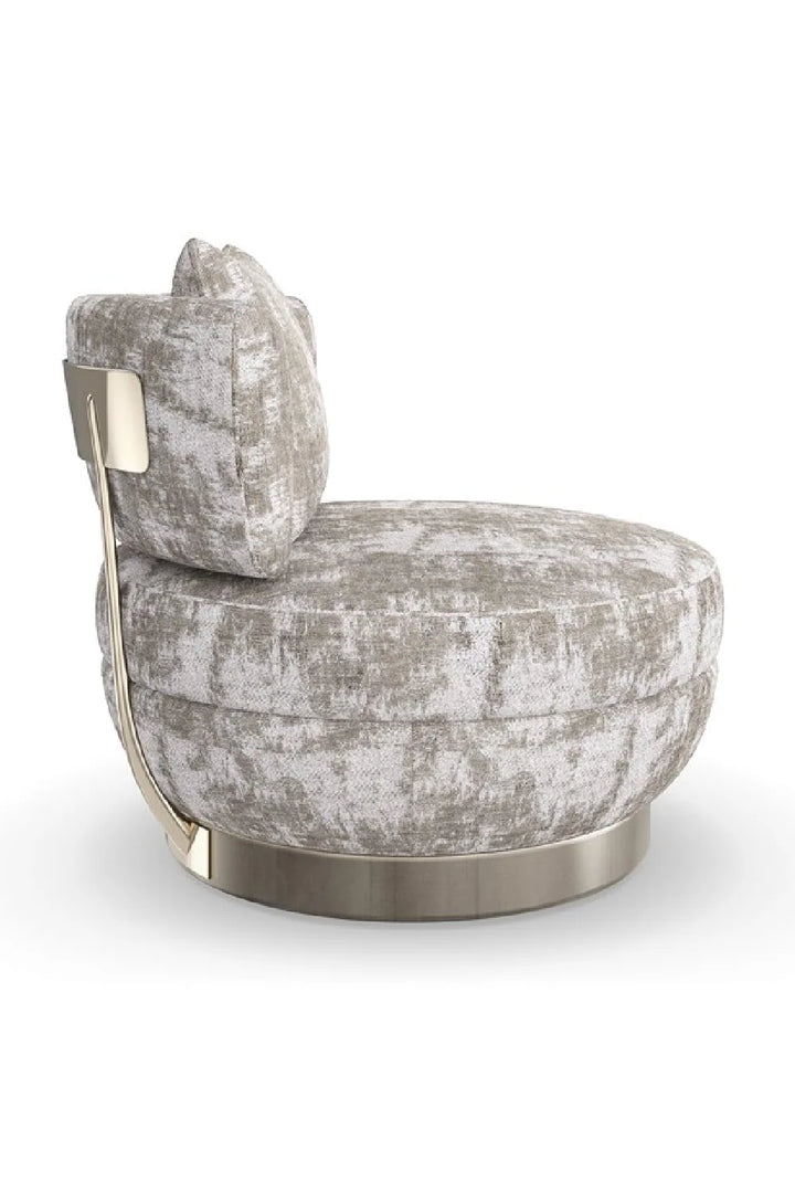 Chenille Swivel Lounge Chair