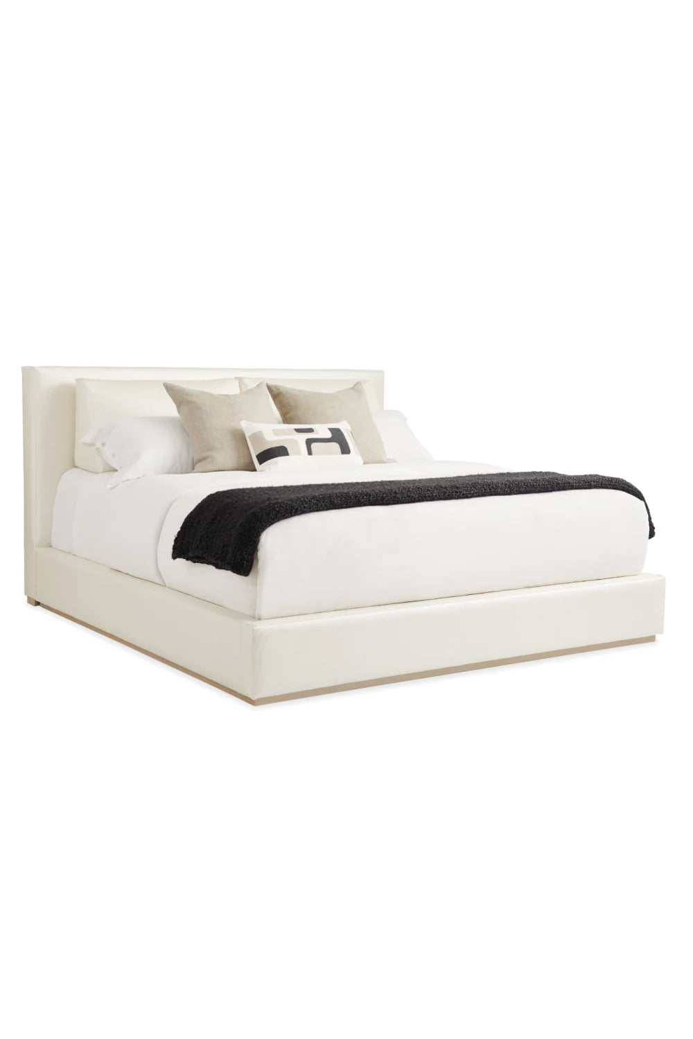 White Modern King Bed