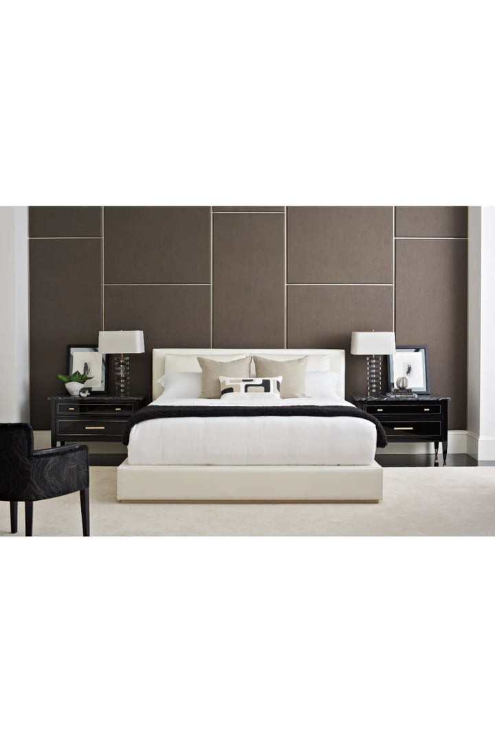 White Modern King Bed