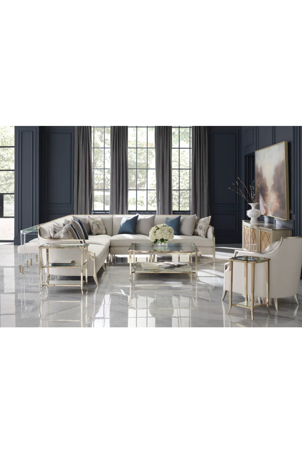 Sloping Arm Lounge Chair