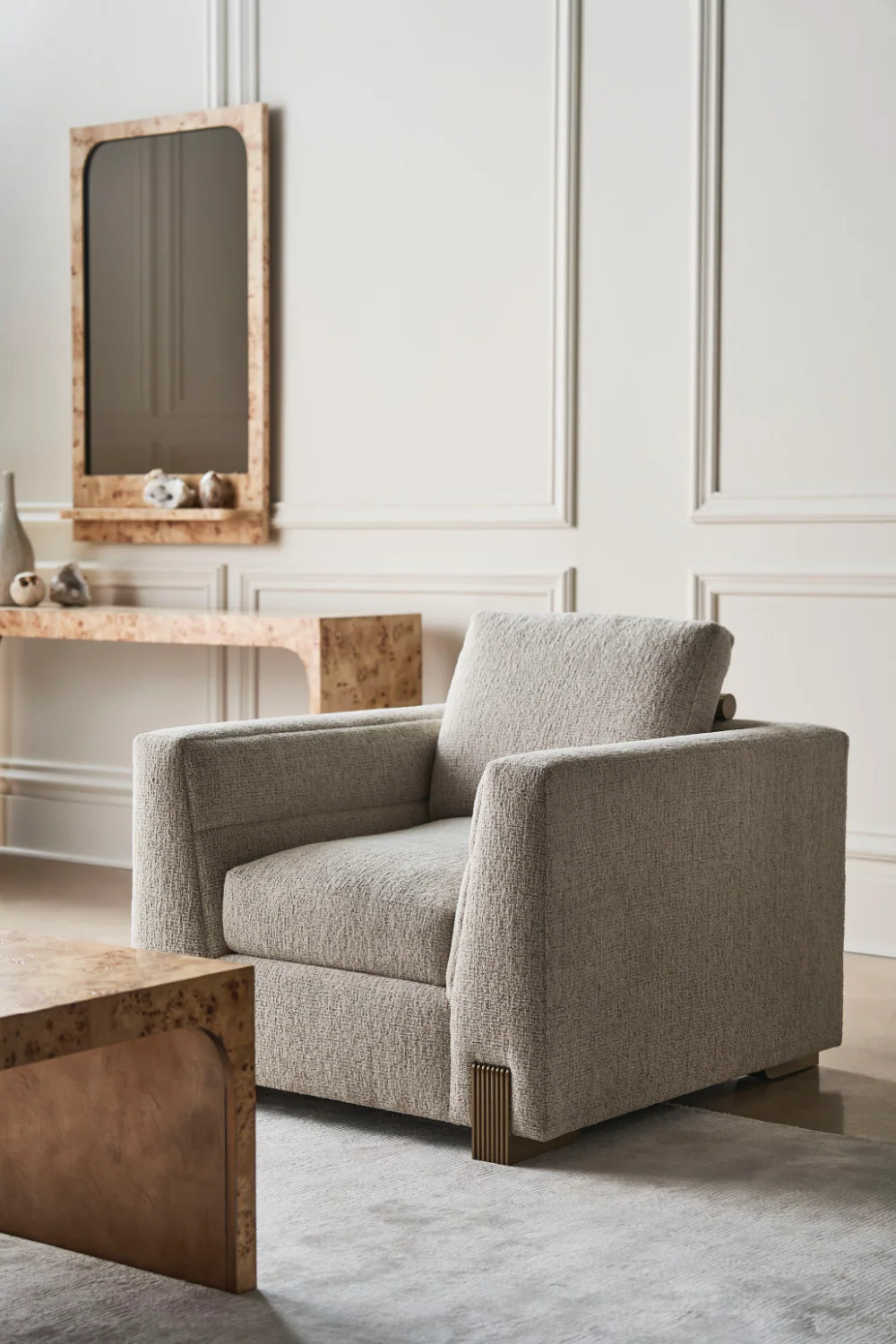 Woven Fabric Lounge Chair