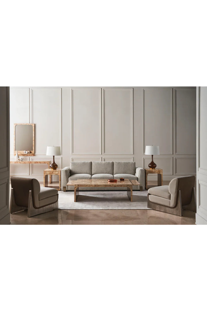 Taupe Velvet Accent Chair