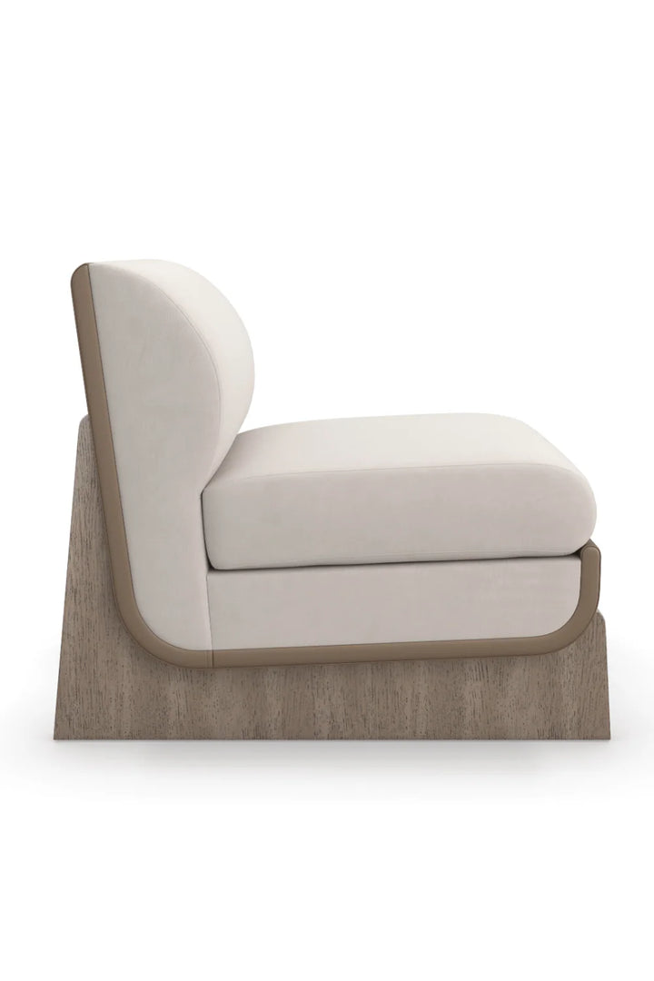 Taupe Velvet Accent Chair