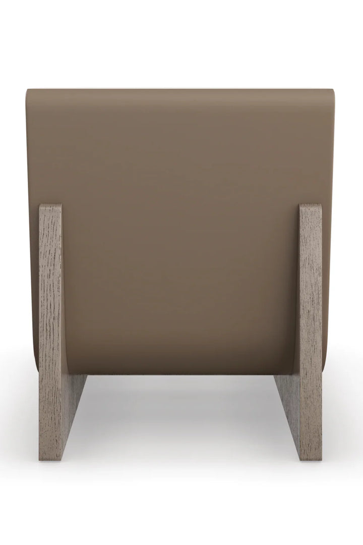 Taupe Velvet Accent Chair