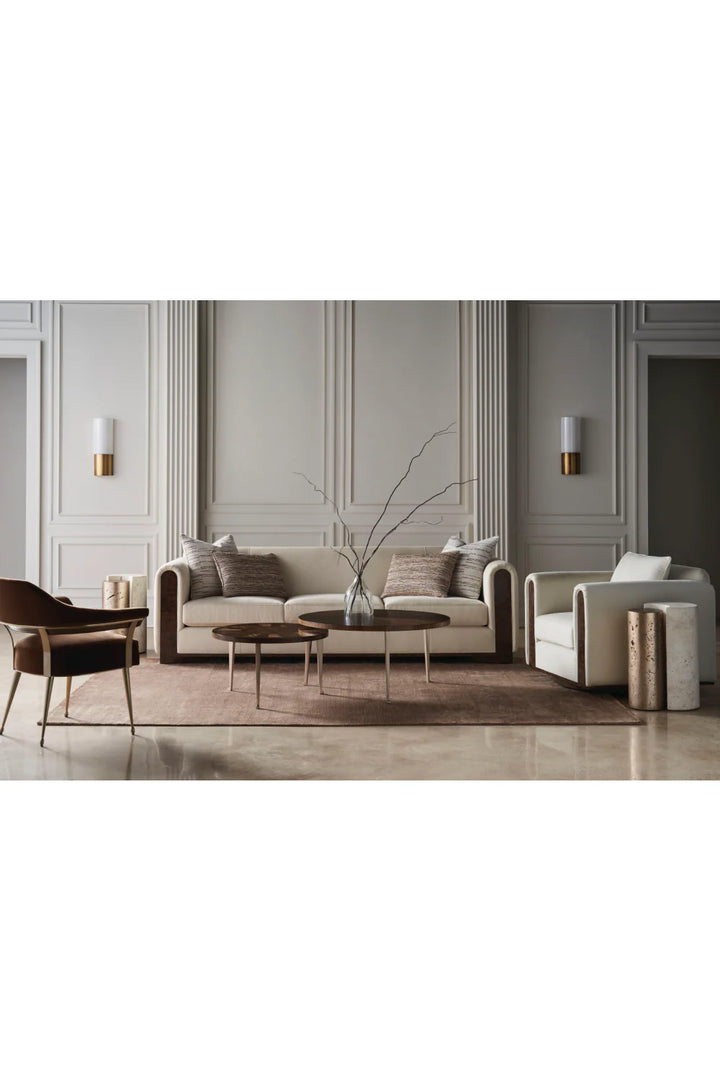 Brown Mohair Accent Chair
