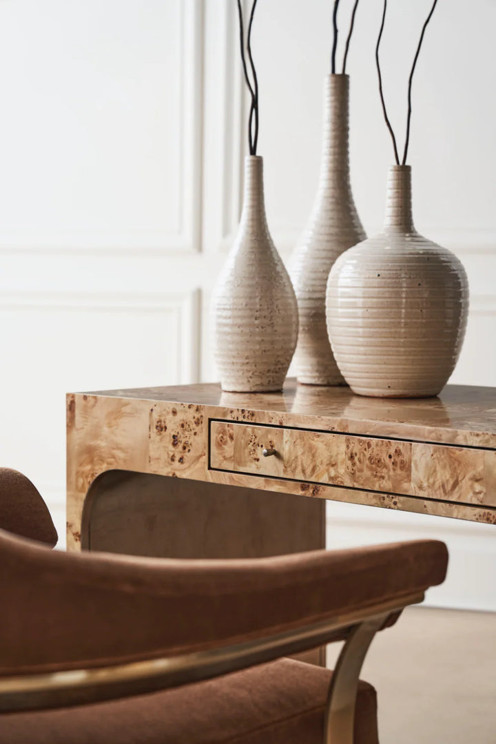 Brown Mohair Accent Chair