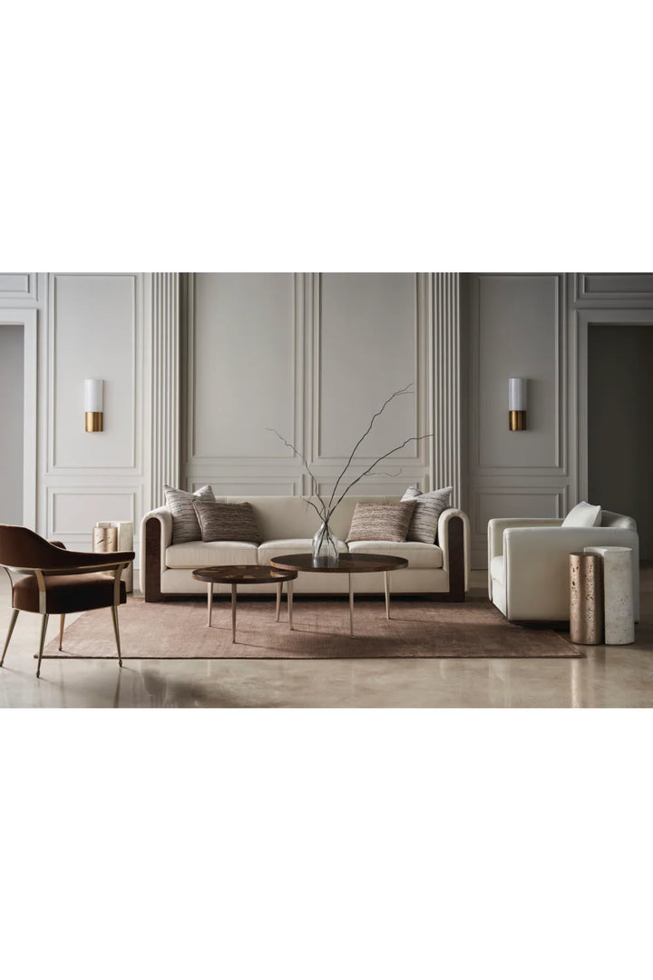 Brown Mohair Accent Chair