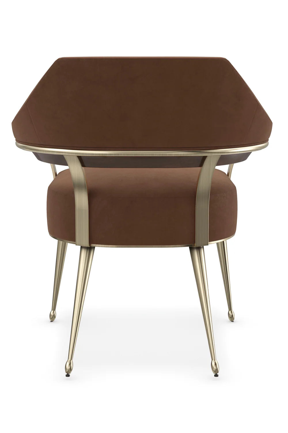 Brown Mohair Accent Chair