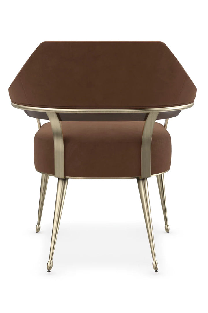 Brown Mohair Accent Chair