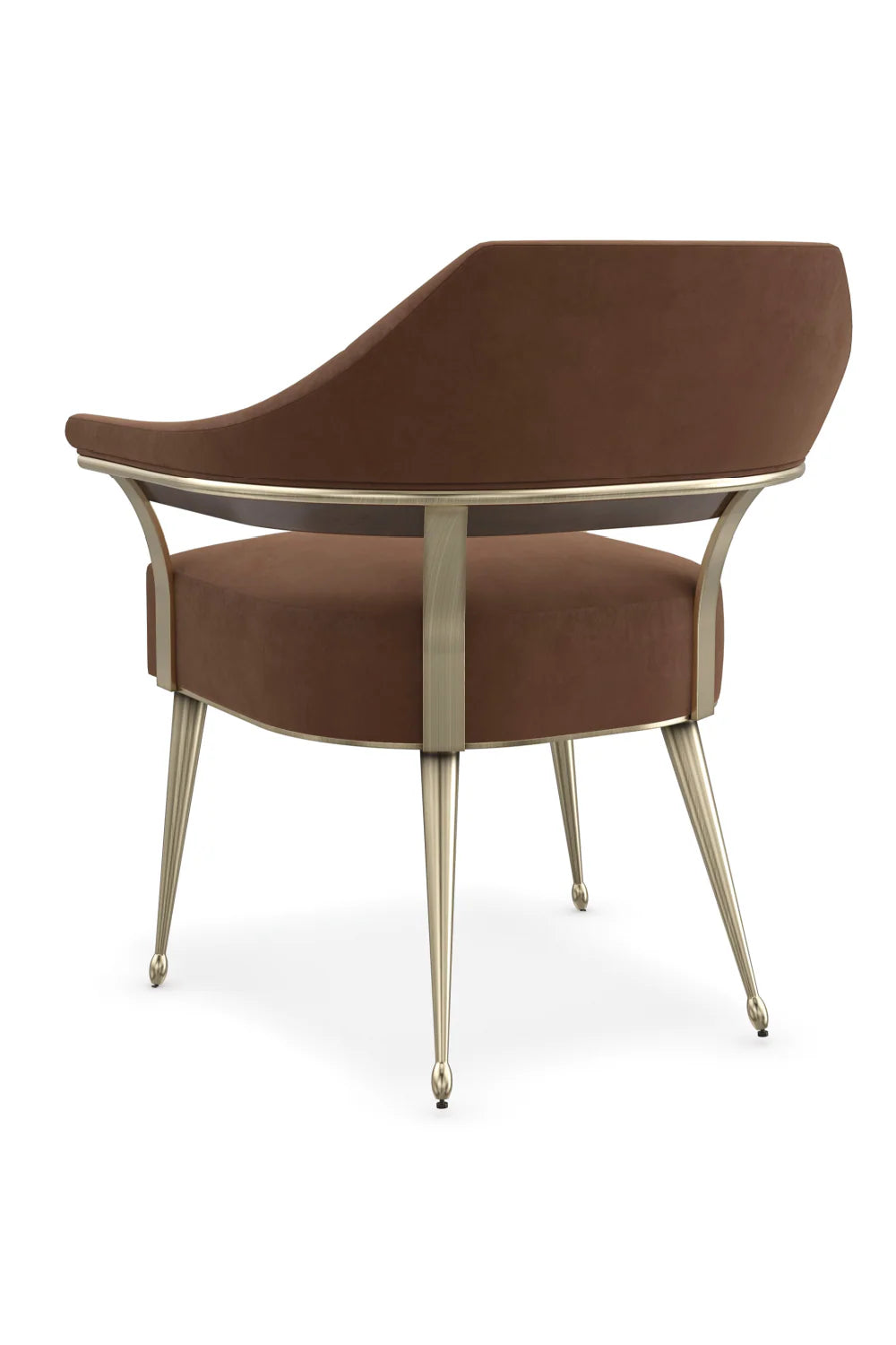 Brown Mohair Accent Chair
