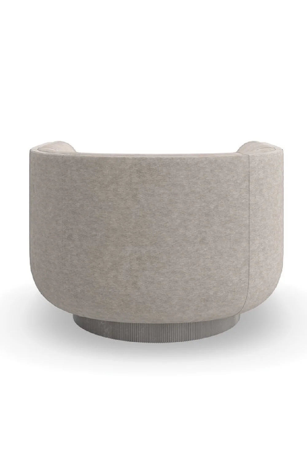 Taupe Velvet Swivel Lounge Chair