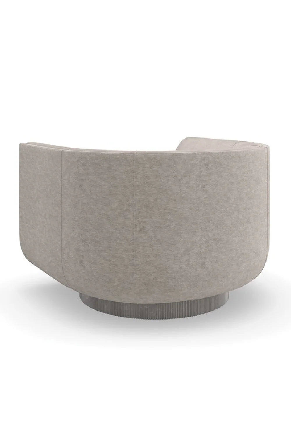 Taupe Velvet Swivel Lounge Chair