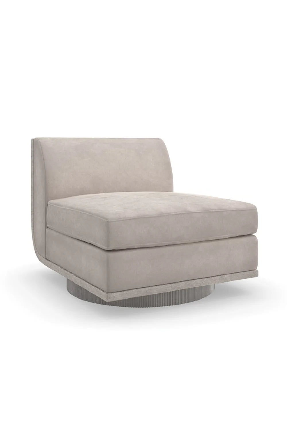 Taupe Velvet Lounge Chair