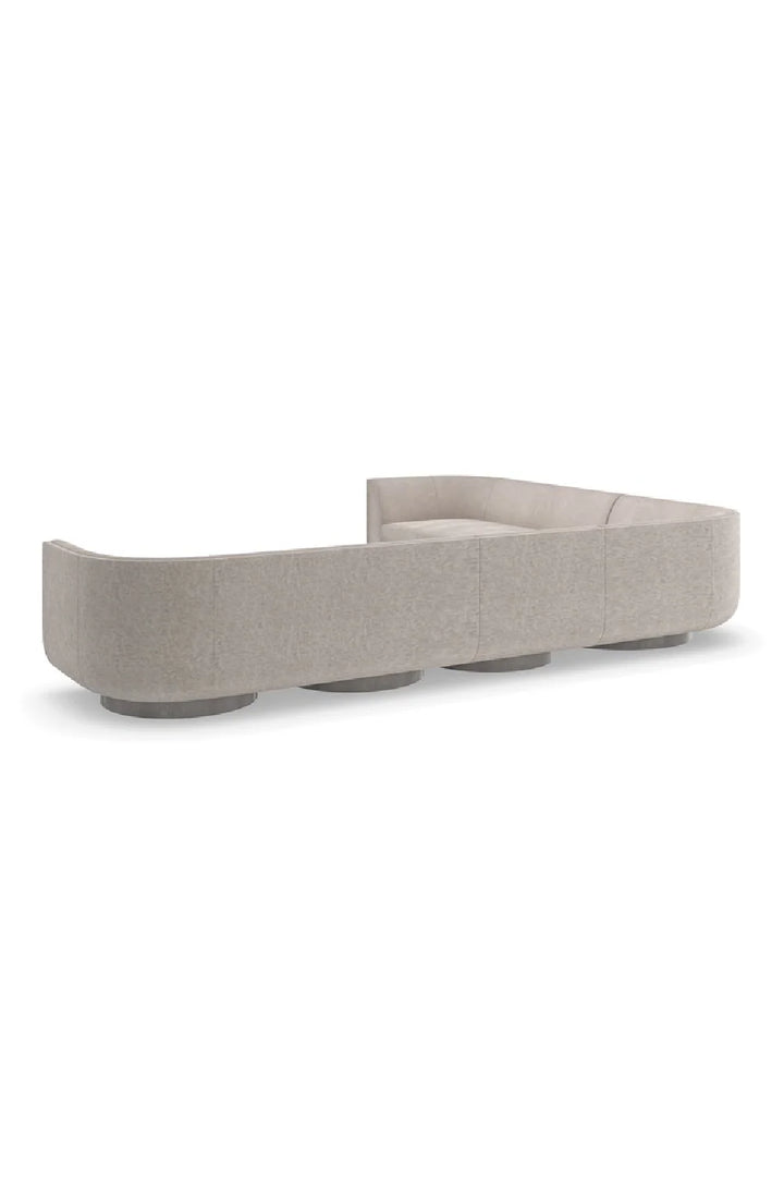 Taupe Velvet Lounge Chair