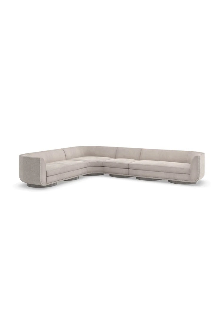 Taupe Velvet Lounge Chair