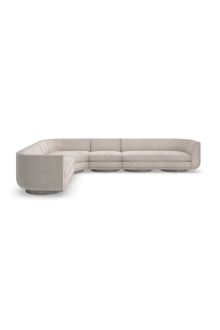 Taupe Velvet Lounge Chair